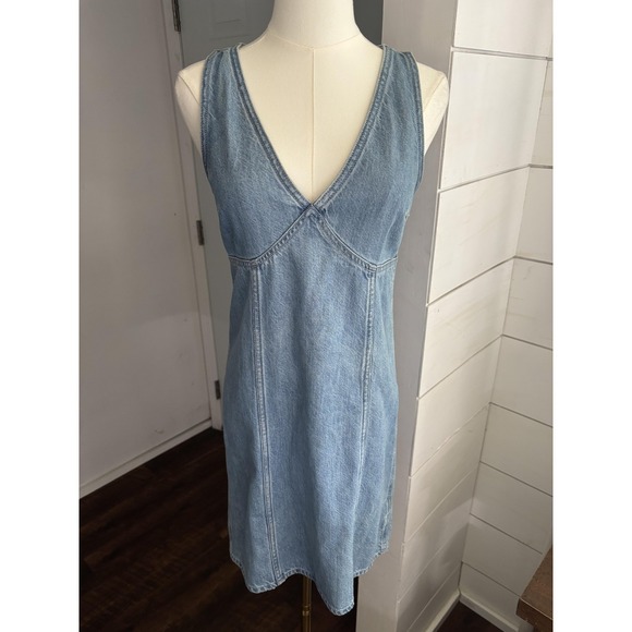 Madewell Dresses & Skirts - Madewell Dress Womens XXS Blue Denim V Neck Sleeveless Mini Sundress Summer